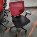 Keilhauer Simple Red Mesh Back Meeting Task Chair w/ Arms